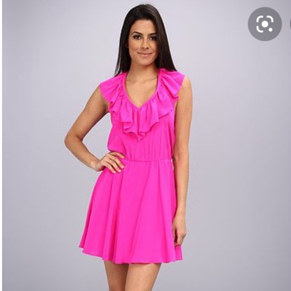 Amanda Uprichard Hot Pink Silk Dress